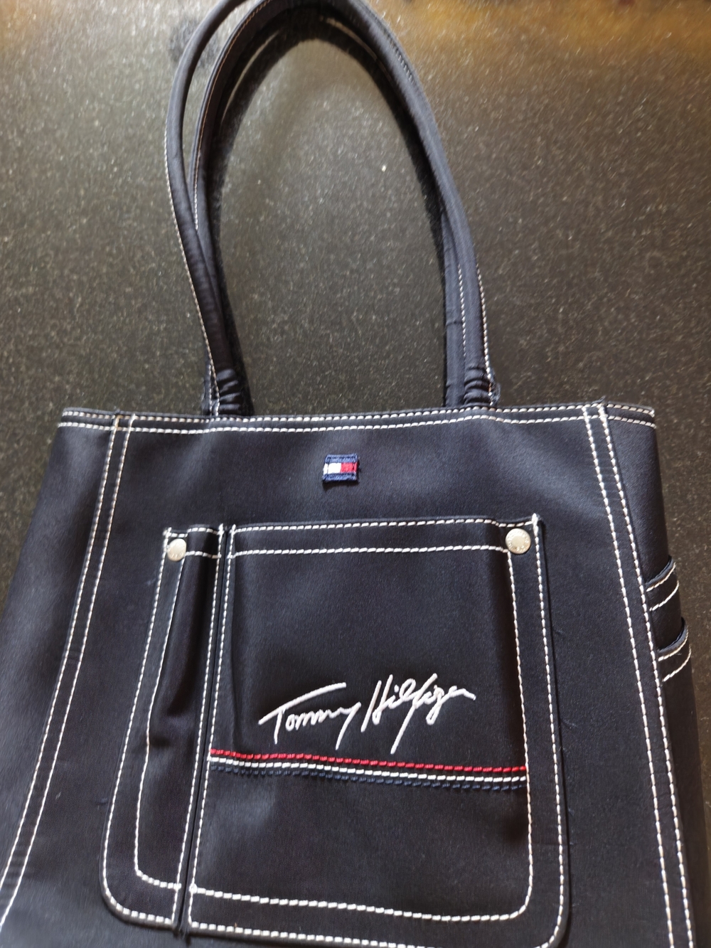 Tommy Hilfiger Black Signature Tote Bag